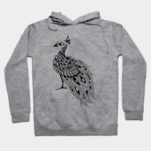 pavo real the royalty peacock bird ecopop Hoodie